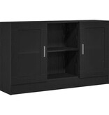 VidaXL Dressoir Zwart Eiken 120x30,5x70 cm Gemaakt van Engineered Hout