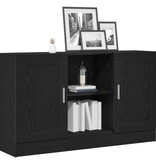 VidaXL Dressoir120x30,5x70 cm van bewerkt hout zwart eikenkleurig