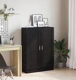 VidaXL Boekenkast 82,5x30,5x115 cm bewerkt hout zwart eikenkleurig