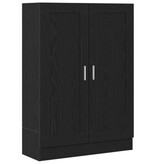 VidaXL Boekenkast 82,5x30,5x115 cm bewerkt hout zwart eikenkleurig