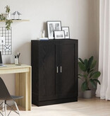 VidaXL Boekenkast 82,5x30,5x115 cm bewerkt hout zwart eikenkleurig