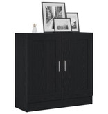 VidaXL Boekenkast Zwart Eiken 82,5x30,5x80 cm Geprocessed Hout