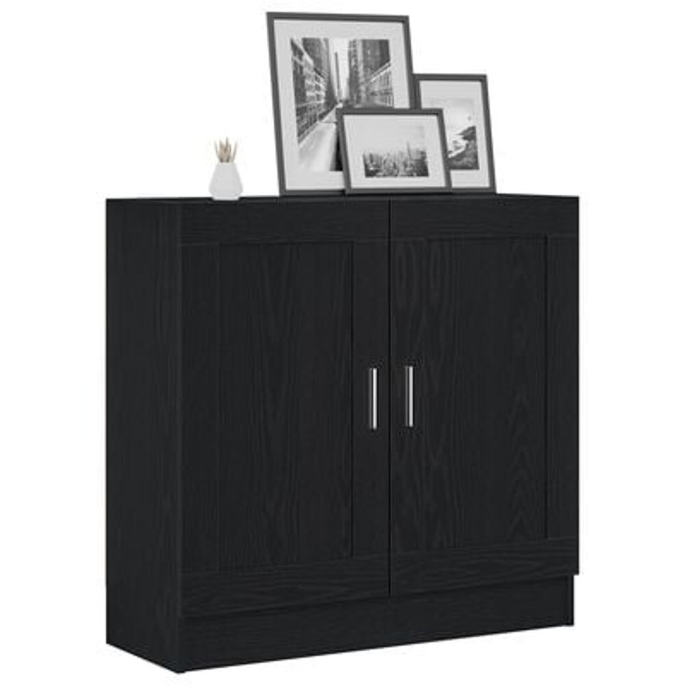 VidaXL Boekenkast Zwart Eiken 82,5x30,5x80 cm Geprocessed Hout