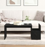 VidaXL Salontafel Zwart Eikenhout 90x45x35 cm Gelaagd Hout