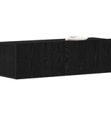 VidaXL Zwarte Eiken Wandkast voor TV 100x30x30 cm Gemaakt van Geengineerd Hout