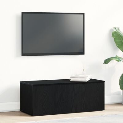 VidaXL TV-meubel Zwart Eiken 80x34x30 cm Gefabriceerd Hout