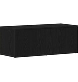 VidaXL TV-meubel Zwart Eiken 80x34x30 cm Gefabriceerd Hout