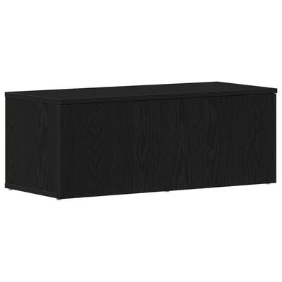 VidaXL TV-meubel Zwart Eiken 80x34x30 cm Gefabriceerd Hout