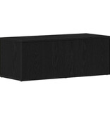 VidaXL TV-meubel Zwart Eiken 80x34x30 cm Gefabriceerd Hout