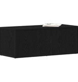 VidaXL TV-meubel Zwart Eiken 80x34x30 cm Gefabriceerd Hout