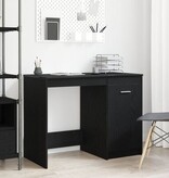 VidaXL Bureau 100x50x76 cm bewerkt hout zwart eikenkleurig