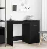 VidaXL Bureau 100x50x76 cm bewerkt hout zwart eikenkleurig