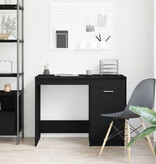 VidaXL Bureau 100x50x76 cm bewerkt hout zwart eikenkleurig