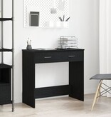 VidaXL Bureau Zwart Eiken 80x40x75 cm Geengineerd Hout