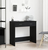 VidaXL Bureau Zwart Eiken 80x40x75 cm Geengineerd Hout