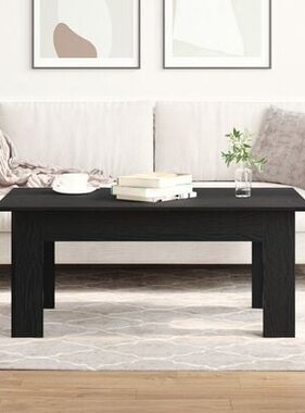 VidaXL Salontafel Zwart Eiken 100x60x42 cm Bewerkt Hout