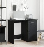 VidaXL Bureau 100x50x76 cm bewerkt hout zwart eikenkleurig