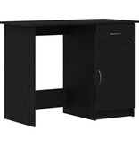 VidaXL Bureau 100x50x76 cm bewerkt hout zwart eikenkleurig