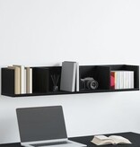 VidaXL CD-wandschap 100x18x18 cm bewerkt hout zwart eikenkleurig