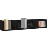 VidaXL CD-wandschap 100x18x18 cm bewerkt hout zwart eikenkleurig