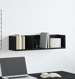 VidaXL CD Wandrek Zwart Eiken 75x18x18 cm Behandeld Hout