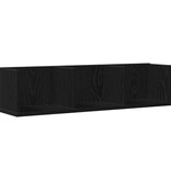 VidaXL CD Wandrek Zwart Eiken 75x18x18 cm Behandeld Hout