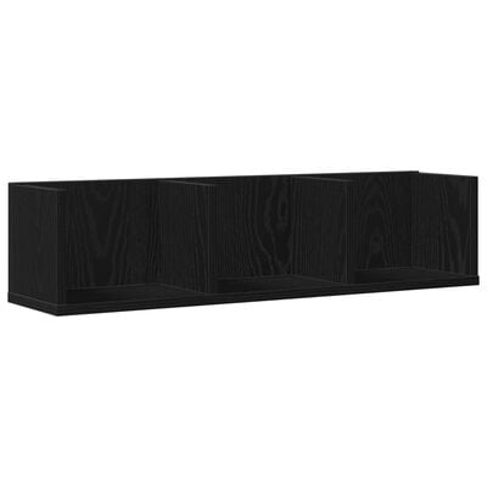 VidaXL CD Wandrek Zwart Eiken 75x18x18 cm Behandeld Hout