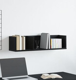 VidaXL CD Wandrek Zwart Eiken 75x18x18 cm Behandeld Hout