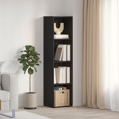 VidaXL Boekenkast/tv-meubel 36x30x143 cm zwart eikenkleurig