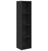 VidaXL Boekenkast/tv-meubel 36x30x143 cm zwart eikenkleurig