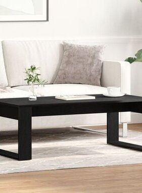 VidaXL Salontafel Zwart Eiken 102x50x35 cm Geengineerd Hout