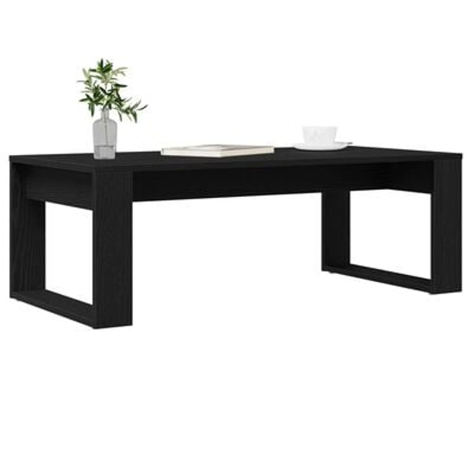 VidaXL Salontafel Zwart Eiken 102x50x35 cm Geengineerd Hout