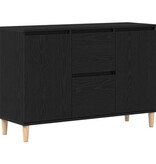 VidaXL Dressoir Zwart Eiken 101x35x60 cm Geengineerd Hout
