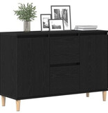 VidaXL Dressoir Zwart Eiken 101x35x60 cm Geengineerd Hout