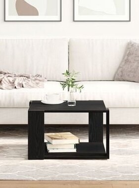 VidaXL Salontafel 85x55x31 cm bewerkt hout zwart eikenkleurig