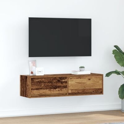 VidaXL TV-kast met lade Oud hout 100 x 31 x 25 5 cm Bewerkt hout