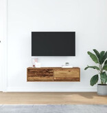 VidaXL Tv-meubel 100x31x25,5 cm bewerkt hout oud houtkleurig