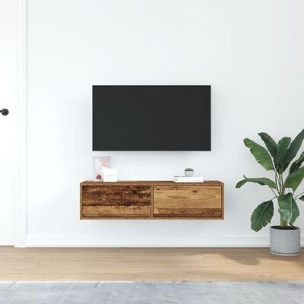 VidaXL Tv-meubel 100x31x25,5 cm bewerkt hout oud houtkleurig
