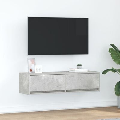 VidaXL TV-kast met lade Betongrijs 100 x 31 x 25 5 cm Bewerkt hout