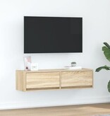 VidaXL Tv-meubel 100x31x25,5 cm bewerkt hout sonoma eikenkleur