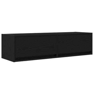 VidaXL Tv-meubel 100x31x25,5 cm bewerkt hout zwart eikenkleur