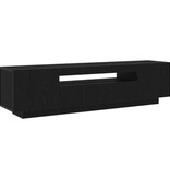 VidaXL TV-meubel met LED-verlichting Zwart Eiken 160x35x40 cm Samengesteld Hout
