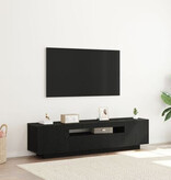 VidaXL TV-meubel met LED-verlichting Zwart Eiken 160x35x40 cm Samengesteld Hout