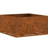 VidaXL Vuurkorf vierkant 60x60x30 cm cortenstaal