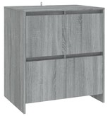 VidaXL Dressoir 70x41x75 cm bewerkt hout grijs sonoma eikenkleurig