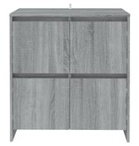 VidaXL Dressoir 70x41x75 cm bewerkt hout grijs sonoma eikenkleurig