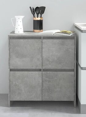 VidaXL Dressoir 70x41x75 cm bewerkt hout betongrijs