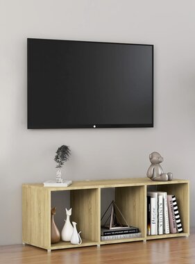 VidaXL Tv-meubel 107x35x37 cm bewerkt hout sonoma eikenkleurig