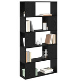 VidaXL Plank Eenheid Zwart Eiken Bewerkt Hout Medium Plank Eenheid