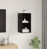 VidaXL Wandbevestigde TV-kast Zwart eiken 37x37x72 cm Geengineerd Hout